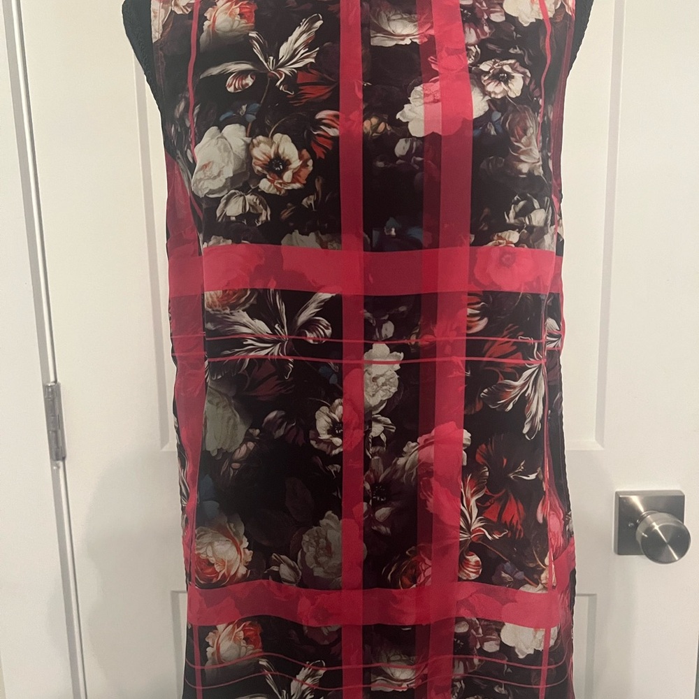 Thakoon Red and Black Sheath Mini Dress